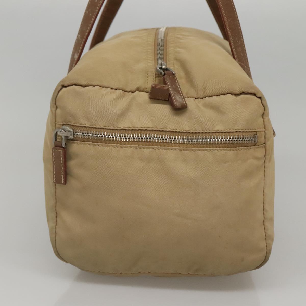 PRADA Shoulder Bag Nylon Beige Auth MX184