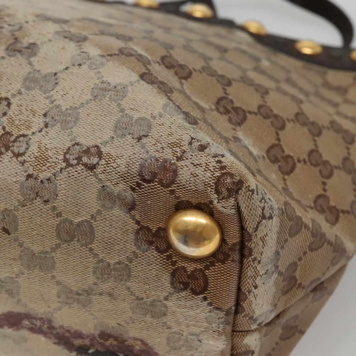 GUCCI GG Crystal Tote Bag Beige 207291 Auth MX192