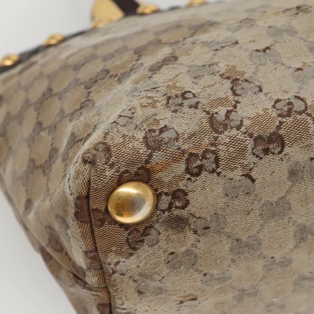 GUCCI GG Crystal Tote Bag Beige 207291 Auth MX192