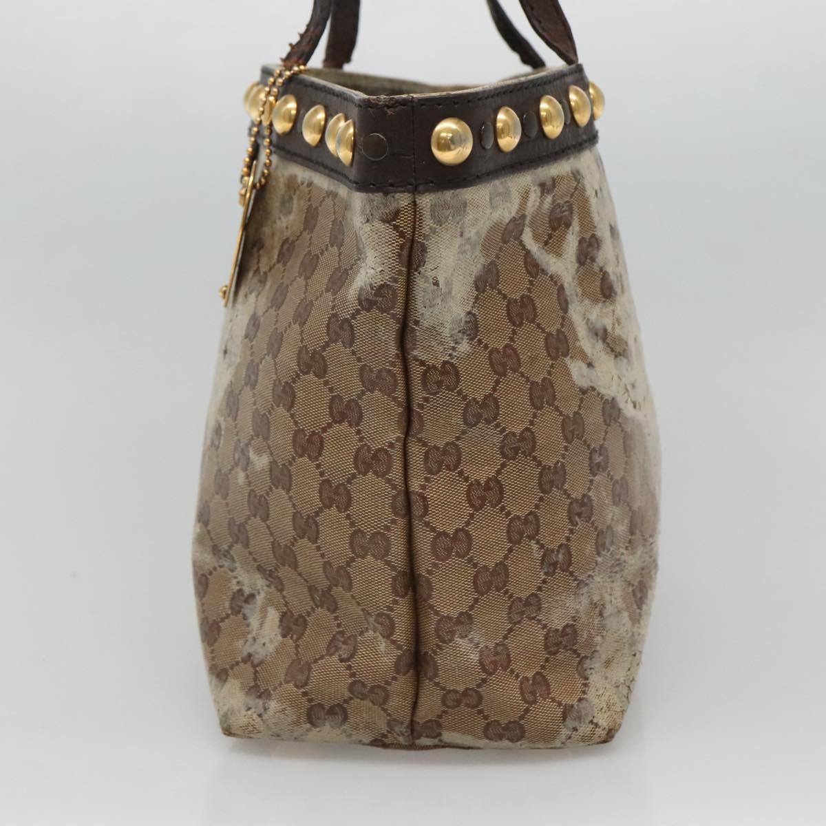 GUCCI GG Crystal Tote Bag Beige 207291 Auth MX192