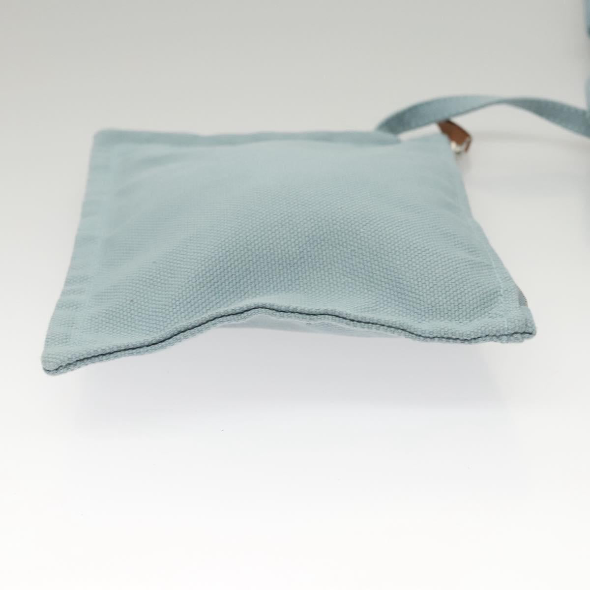 HERMES Bora Bora PM Tote Bag Canvas Light Blue Auth MX234
