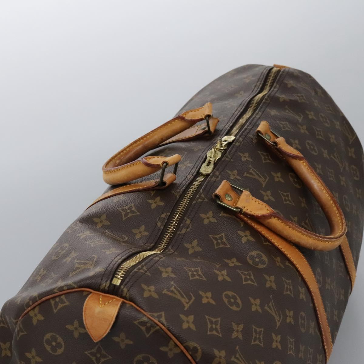 LOUIS VUITTON Monogram Keepall 55 Boston Bag M41424 LV Auth MX262