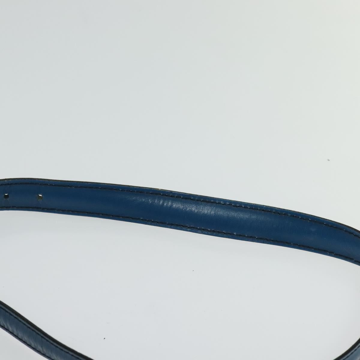 LOUIS VUITTON Epi Cartouchiere MM Shoulder Bag Blue M52245 LV Auth MX305