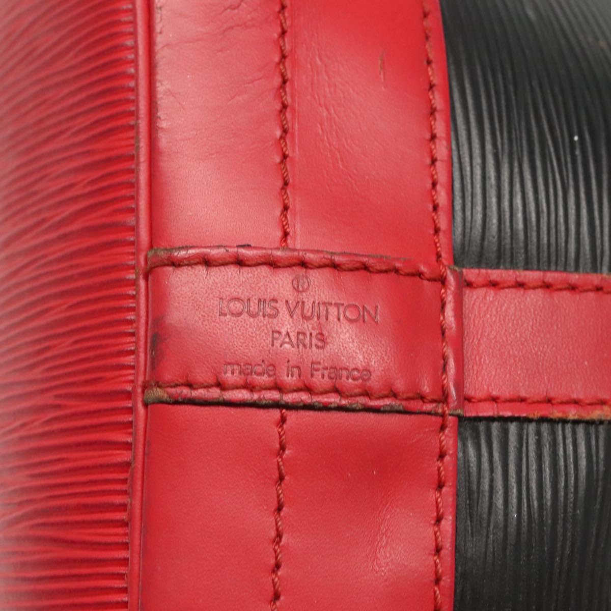 LOUIS VUITTON Epi Noe Shoulder Bag Bicolor Black Red M44017 LV Auth MX308