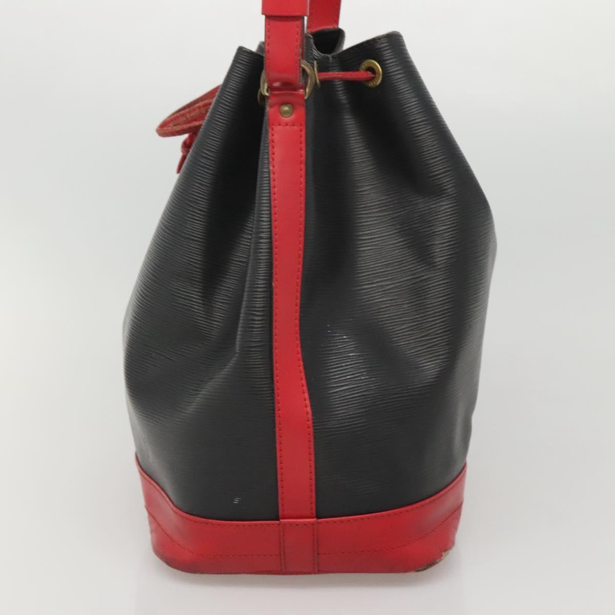 LOUIS VUITTON Epi Noe Shoulder Bag Bicolor Black Red M44017 LV Auth MX308