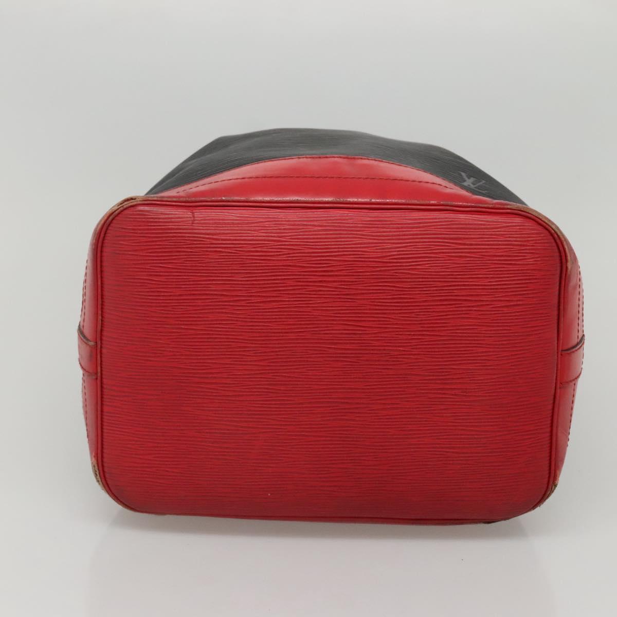 LOUIS VUITTON Epi Noe Shoulder Bag Bicolor Black Red M44017 LV Auth MX308