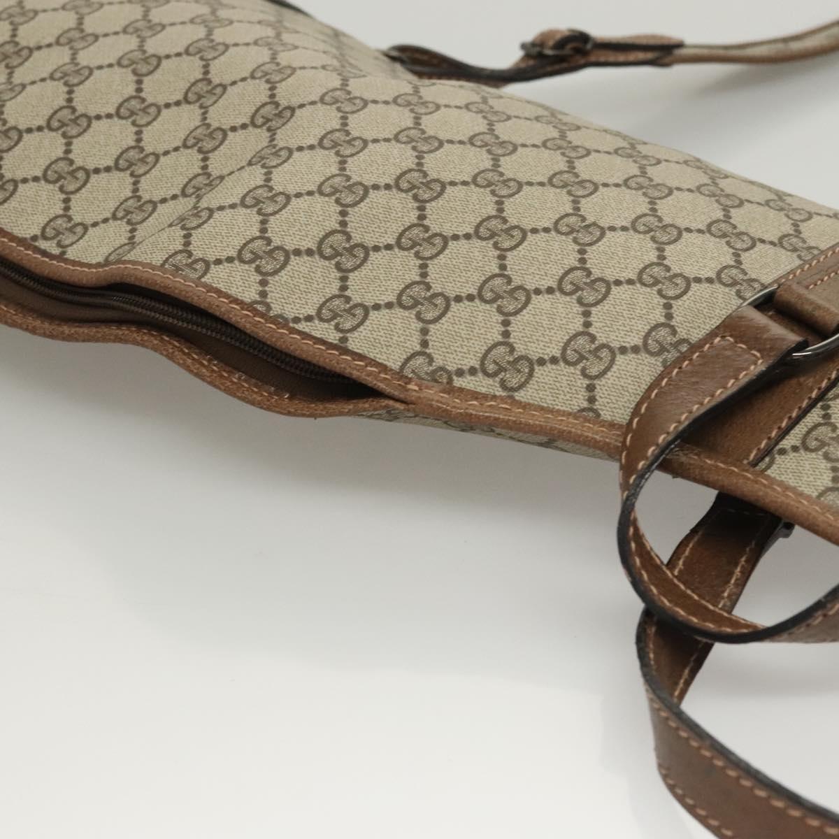 GUCCI GG Supreme GunSlip PVC Beige Auth MX319