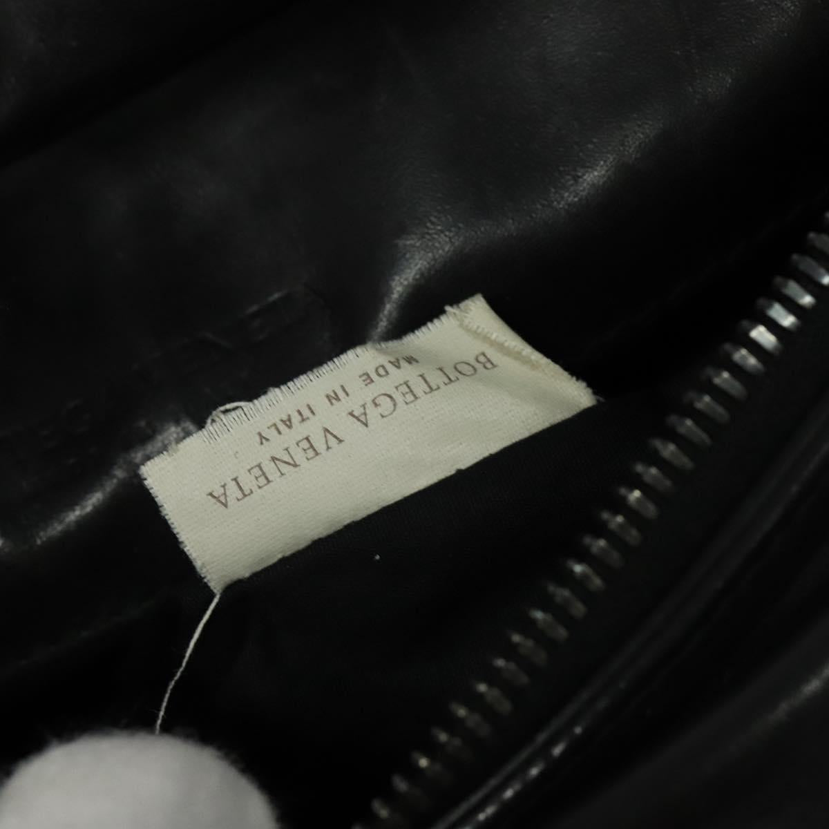 BOTTEGA VENETA INTRECCIATO Waist bag Leather Black Auth MX365