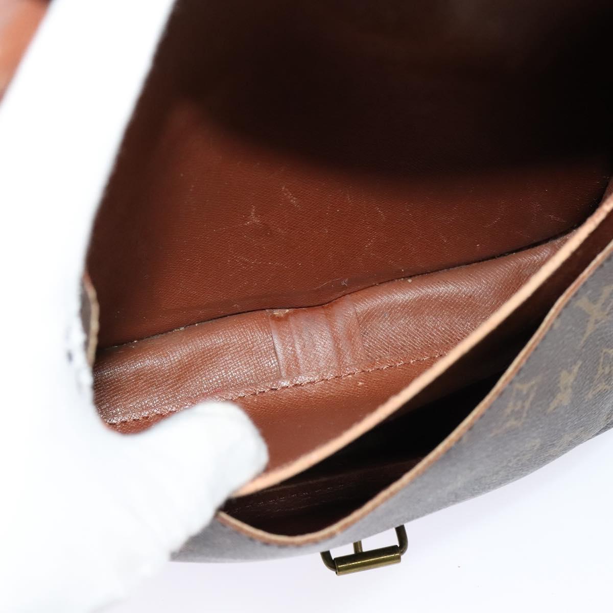 LOUIS VUITTON Monogram Cartouchiere MM Shoulder Bag M51253 LV Auth MX381