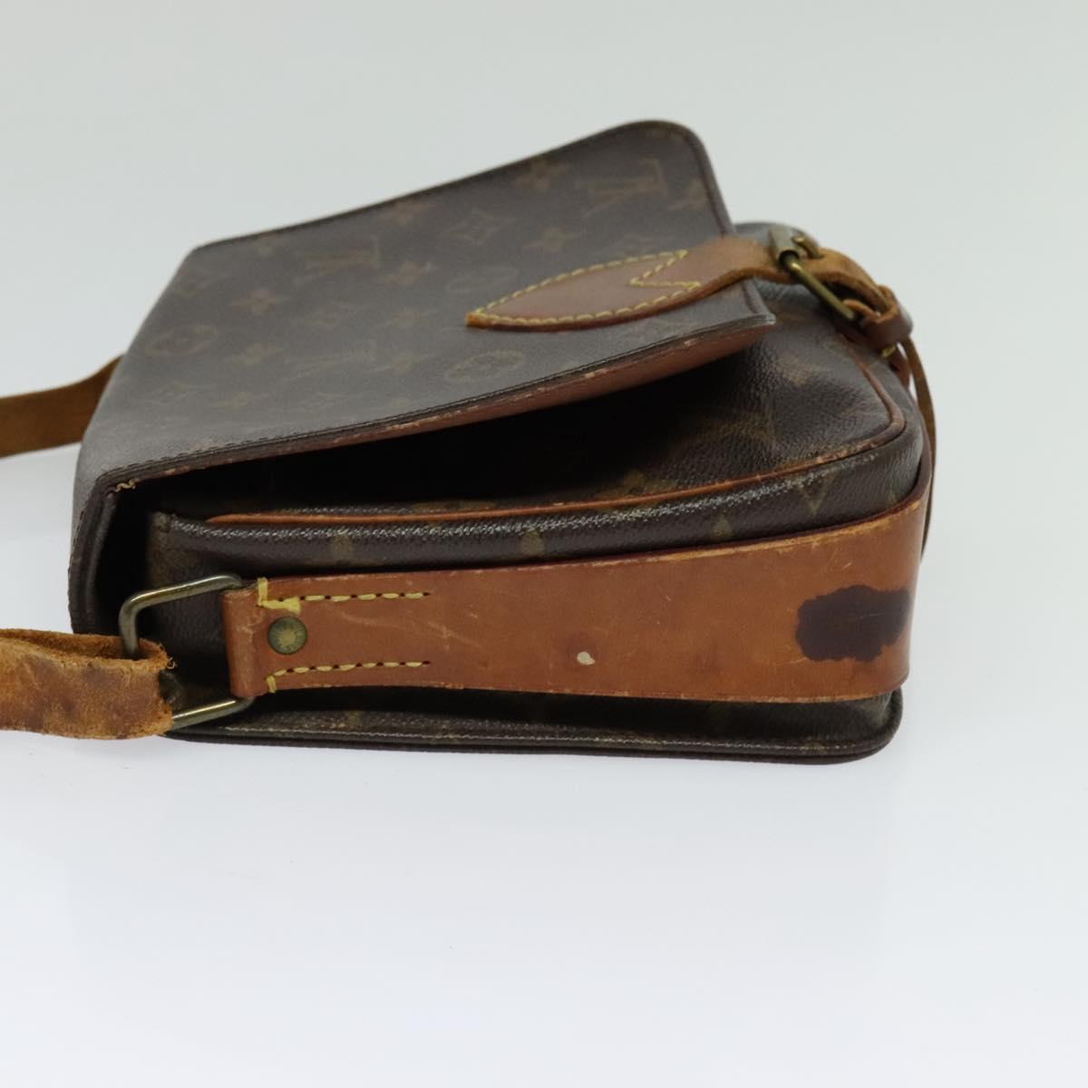 LOUIS VUITTON Monogram Cartouchiere MM Shoulder Bag M51253 LV Auth MX381