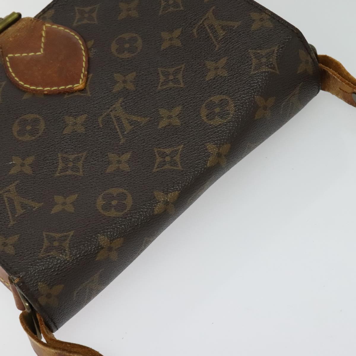 LOUIS VUITTON Monogram Cartouchiere MM Shoulder Bag M51253 LV Auth MX381