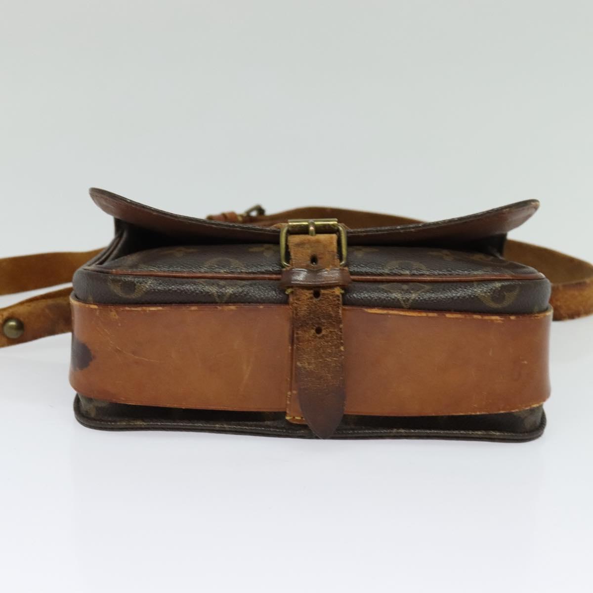 LOUIS VUITTON Monogram Cartouchiere MM Shoulder Bag M51253 LV Auth MX381