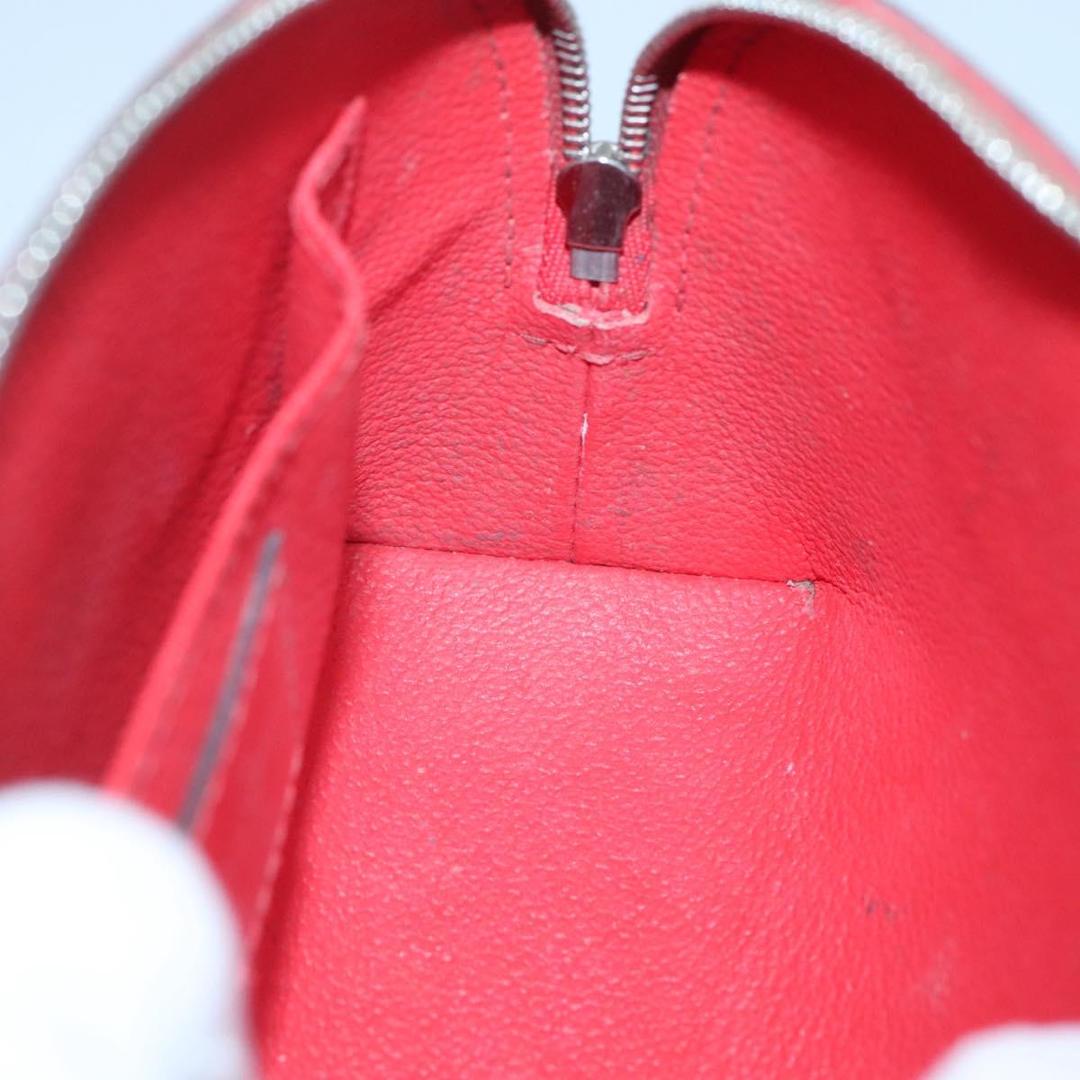 LOUIS VUITTON Epi Pochette Cosmetic PM Pouch Red M41114 LV Auth MX388