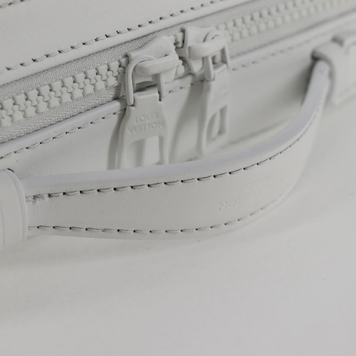 LOUIS VUITTON Monogram LV Ornament Soft Trunk Bag White M21833 LV Auth MX402SM