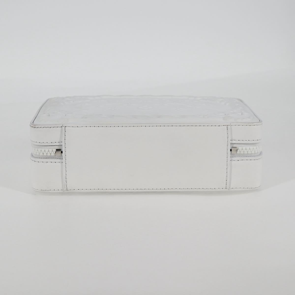 LOUIS VUITTON Monogram LV Ornament Soft Trunk Bag White M21833 LV Auth MX402SM