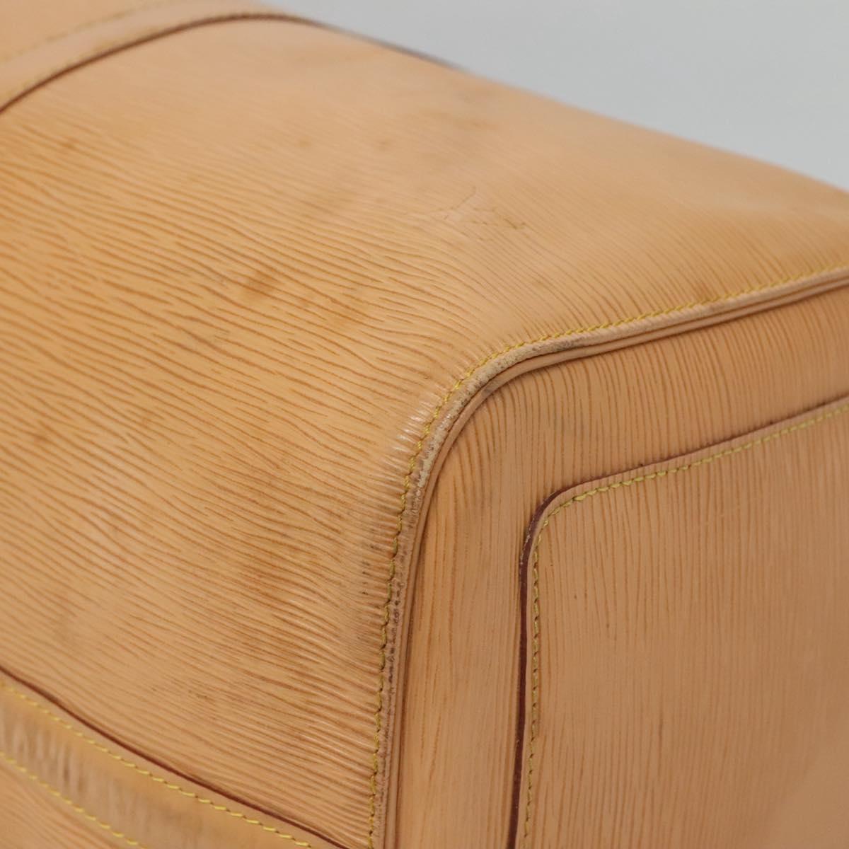 LOUIS VUITTON Epi Keepall 50 Boston Bag Beige M42941 LV Auth MX411