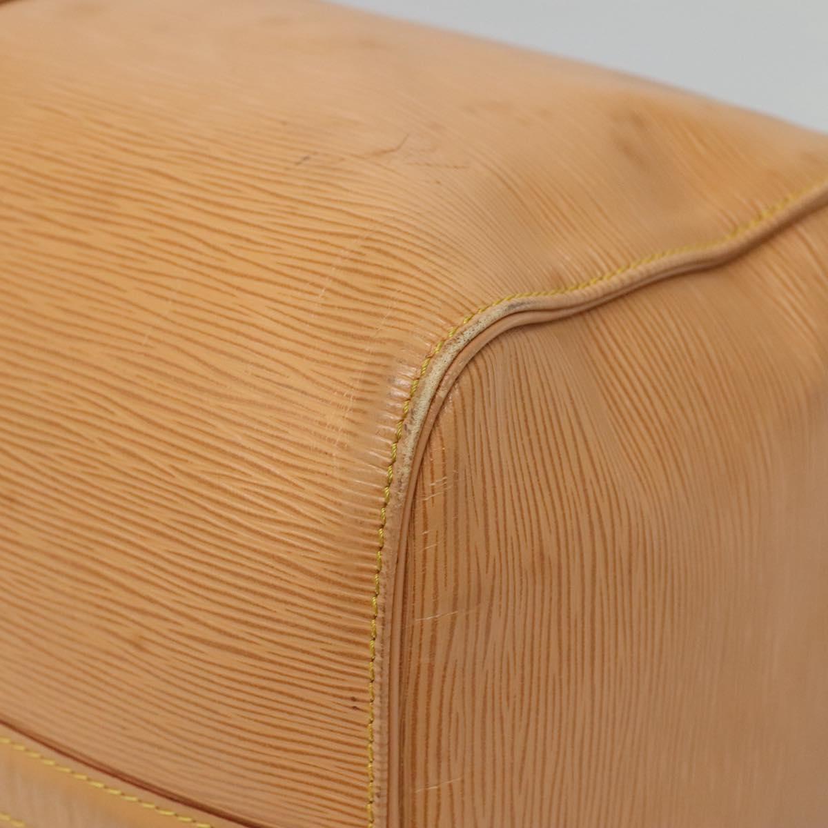 LOUIS VUITTON Epi Keepall 50 Boston Bag Beige M42941 LV Auth MX411