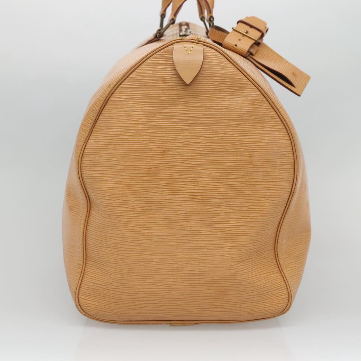 LOUIS VUITTON Epi Keepall 50 Boston Bag Beige M42941 LV Auth MX411