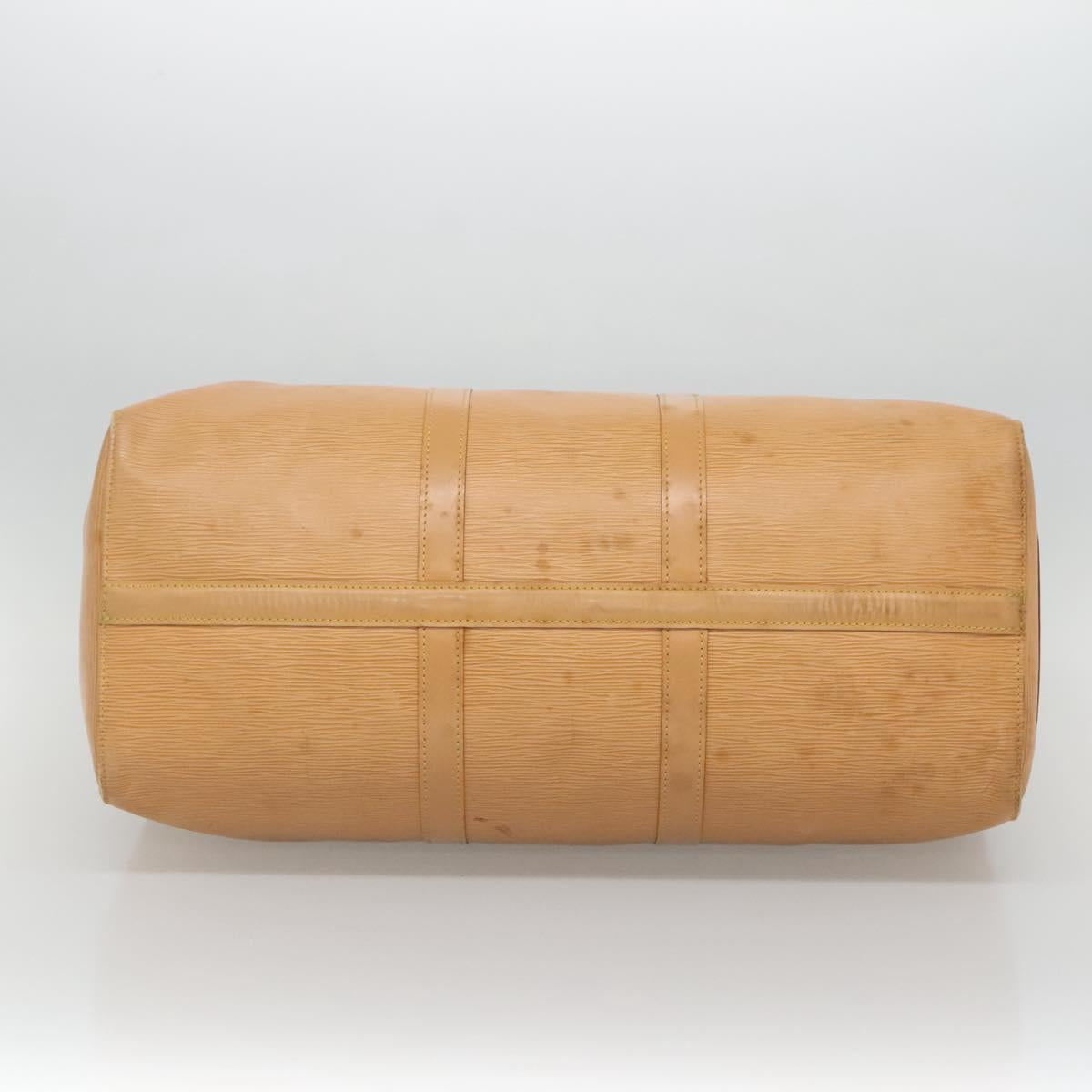 LOUIS VUITTON Epi Keepall 50 Boston Bag Beige M42941 LV Auth MX411