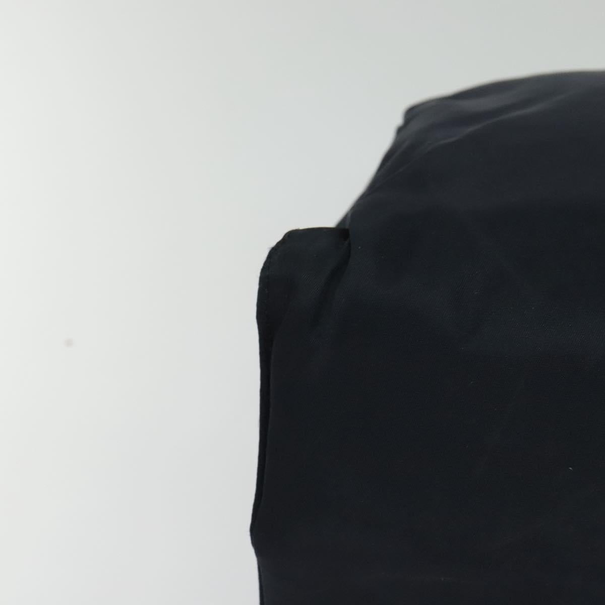 PRADA Tote Bag Nylon Navy Gold Auth MX480