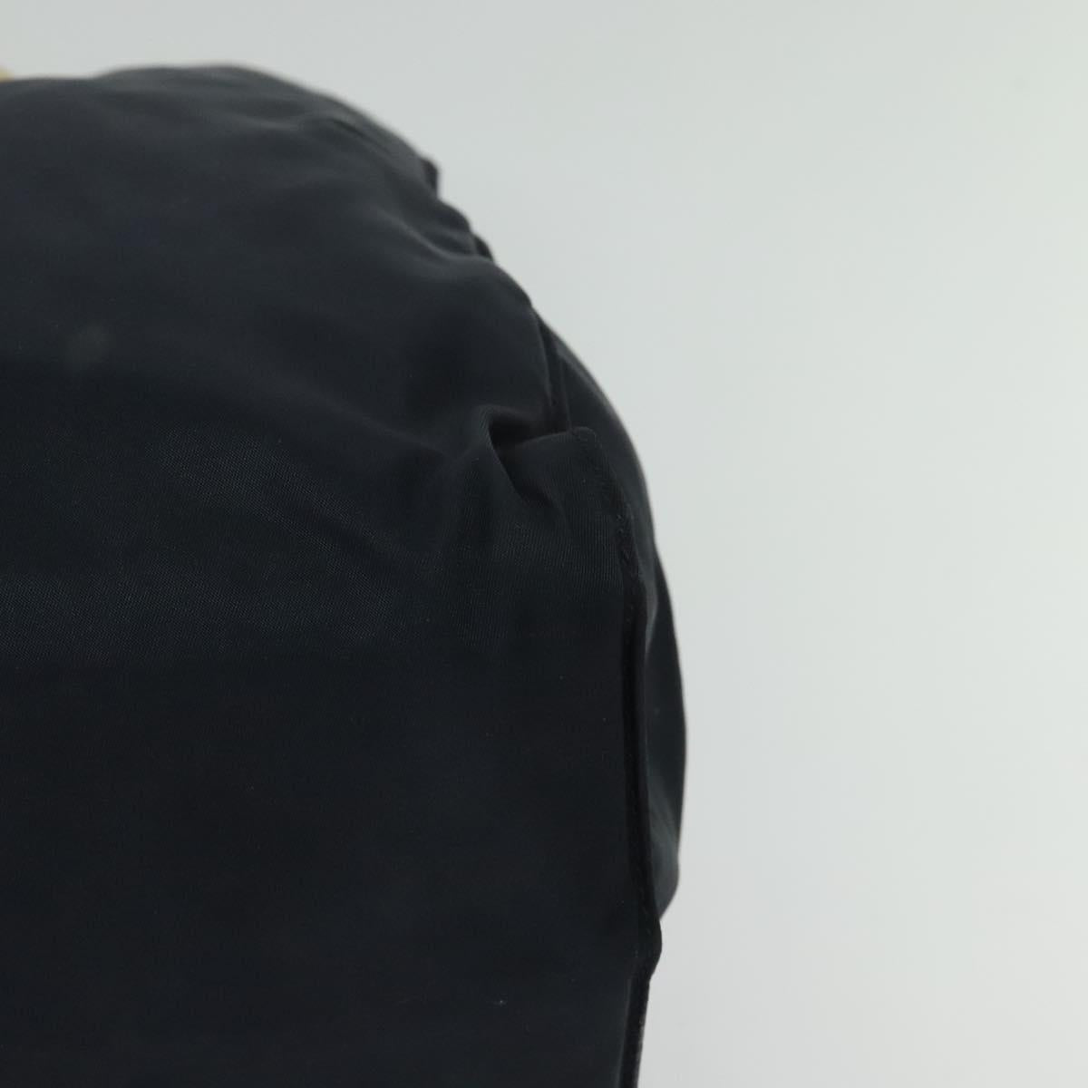 PRADA Tote Bag Nylon Navy Gold Auth MX480