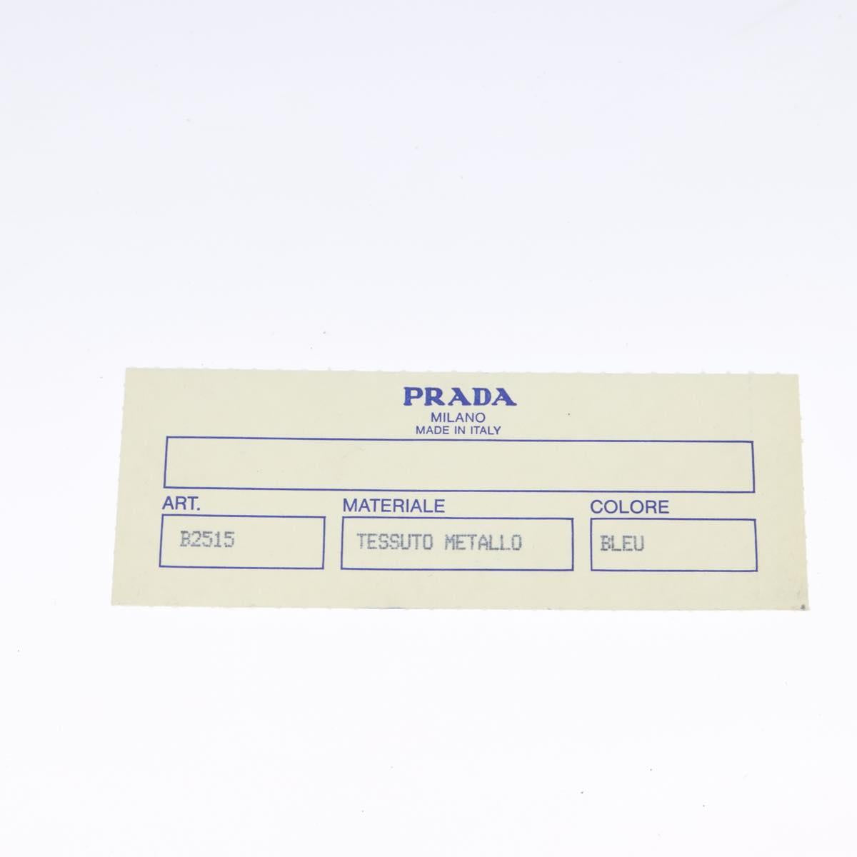 PRADA Tote Bag Nylon Navy Gold Auth MX480