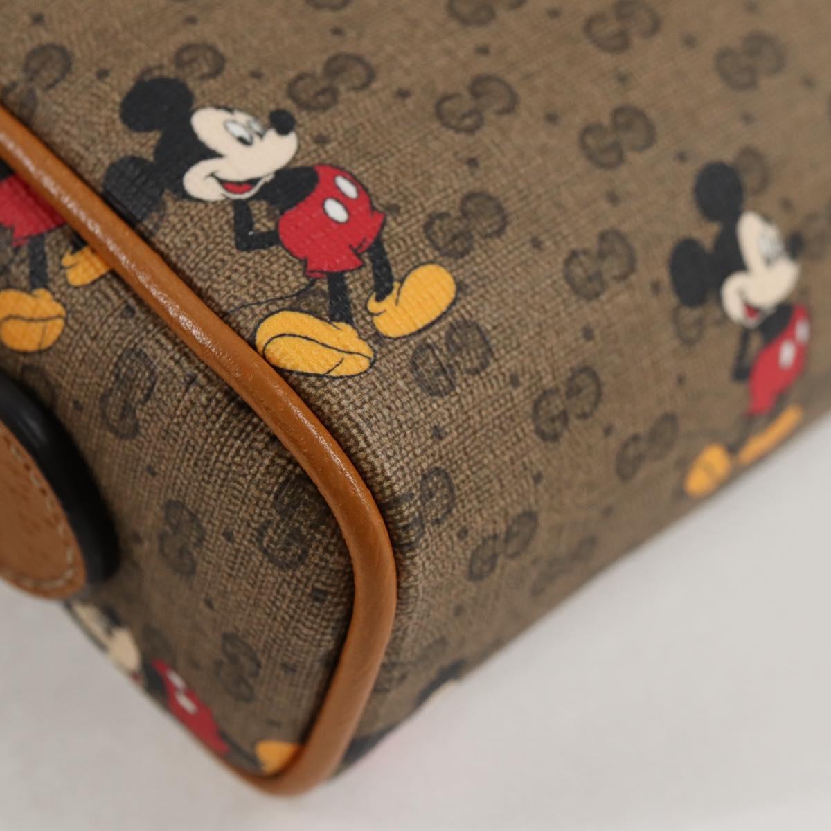 GUCCI Micro GG Supreme Disney Collaboration Bag PVC Beige 602536 Auth MX490AM