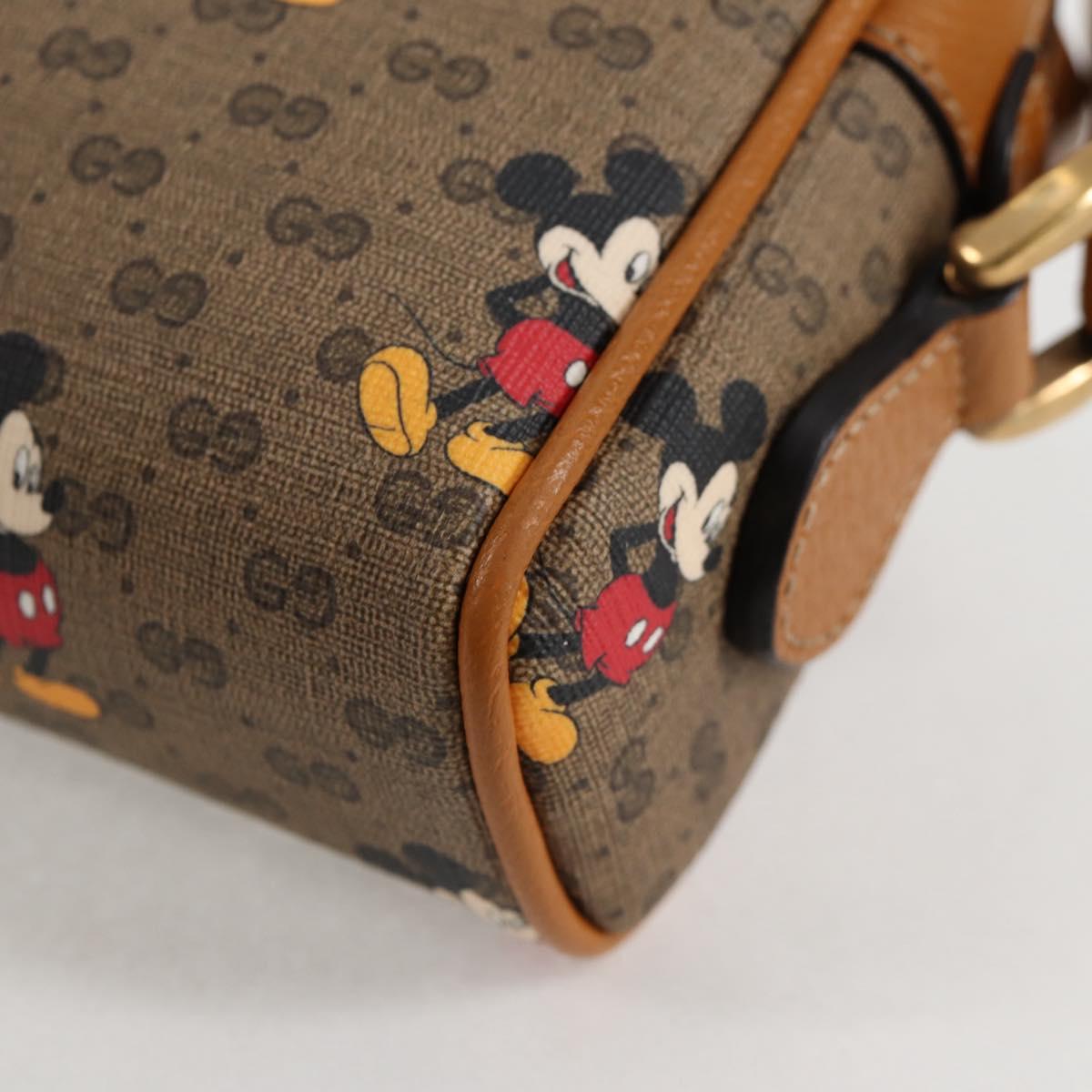 GUCCI Micro GG Supreme Disney Collaboration Bag PVC Beige 602536 Auth MX490AM