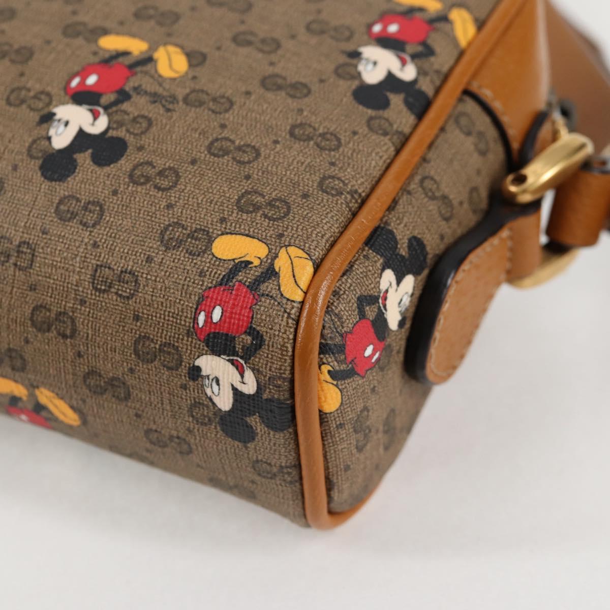 GUCCI Micro GG Supreme Disney Collaboration Bag PVC Beige 602536 Auth MX490AM