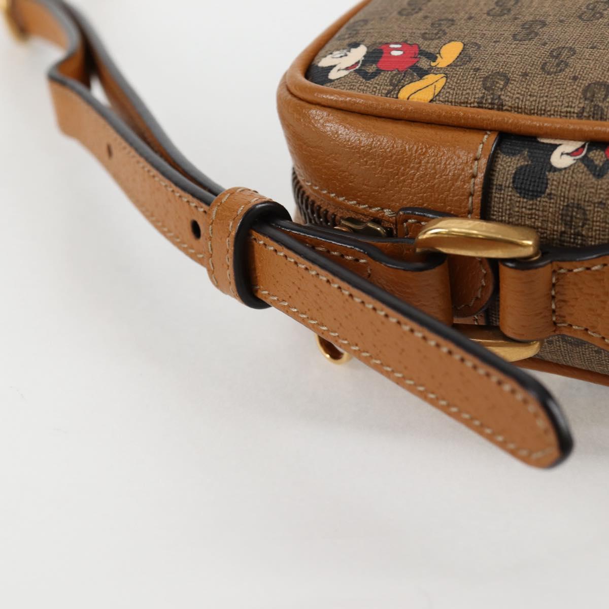 GUCCI Micro GG Supreme Disney Collaboration Bag PVC Beige 602536 Auth MX490AM