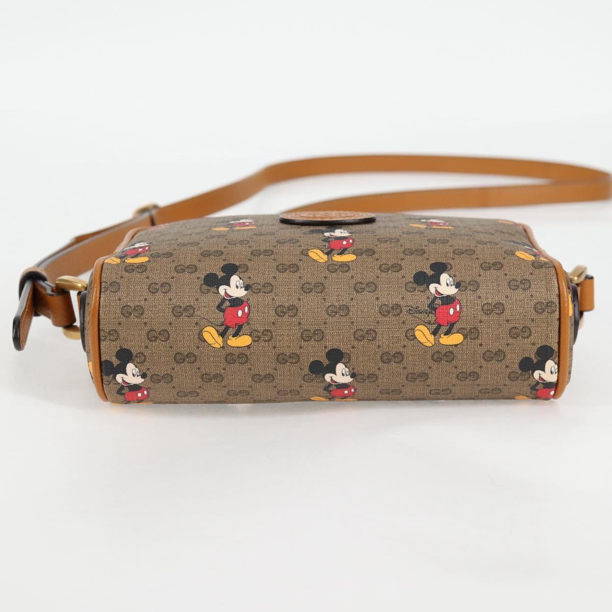 GUCCI Micro GG Supreme Disney Collaboration Bag PVC Beige 602536 Auth MX490AM