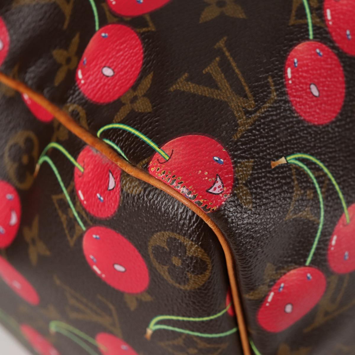 LOUIS VUITTON Monogram Cherry Keepall 45 Boston Bag M95011 LV Auth MX506V