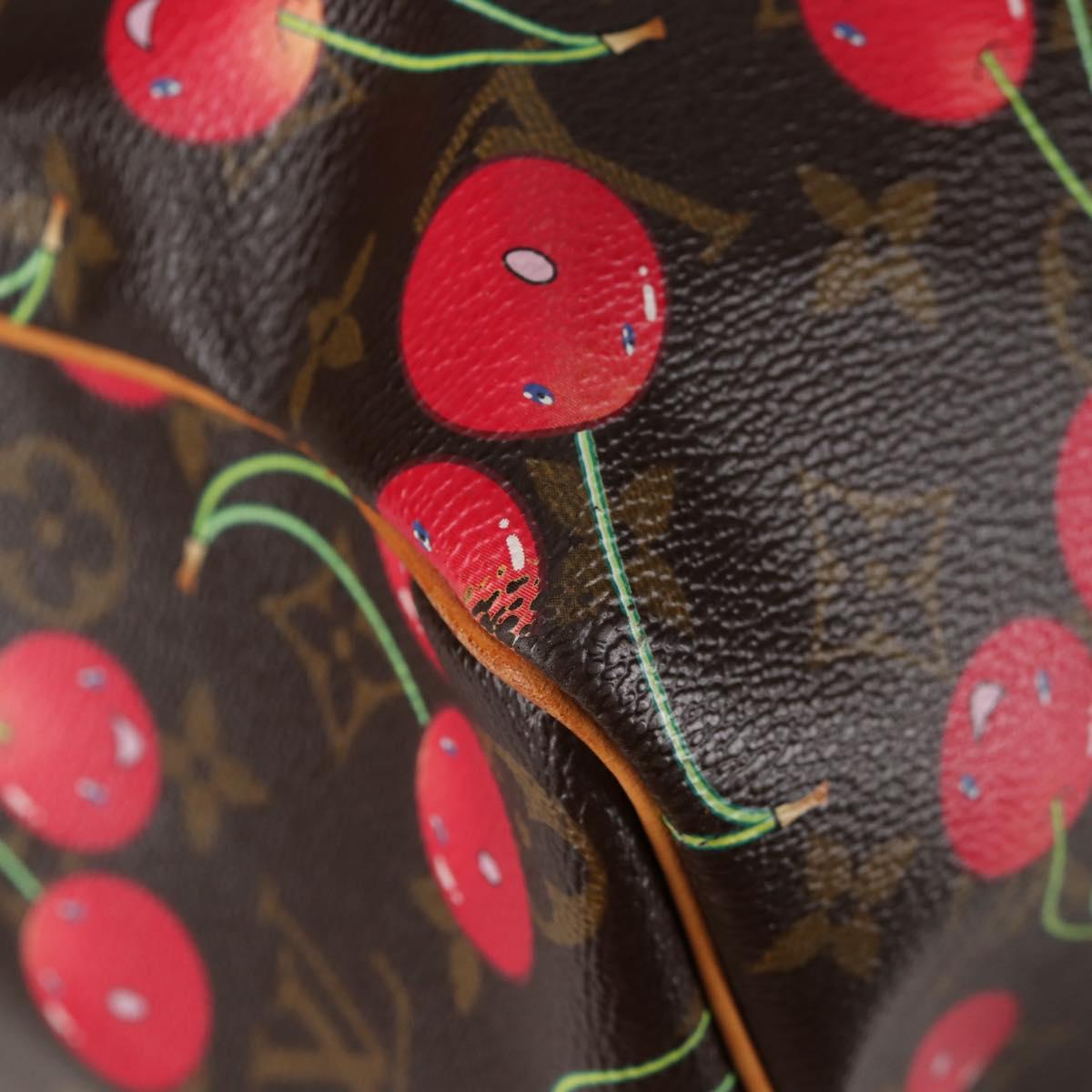 LOUIS VUITTON Monogram Cherry Keepall 45 Boston Bag M95011 LV Auth MX506V