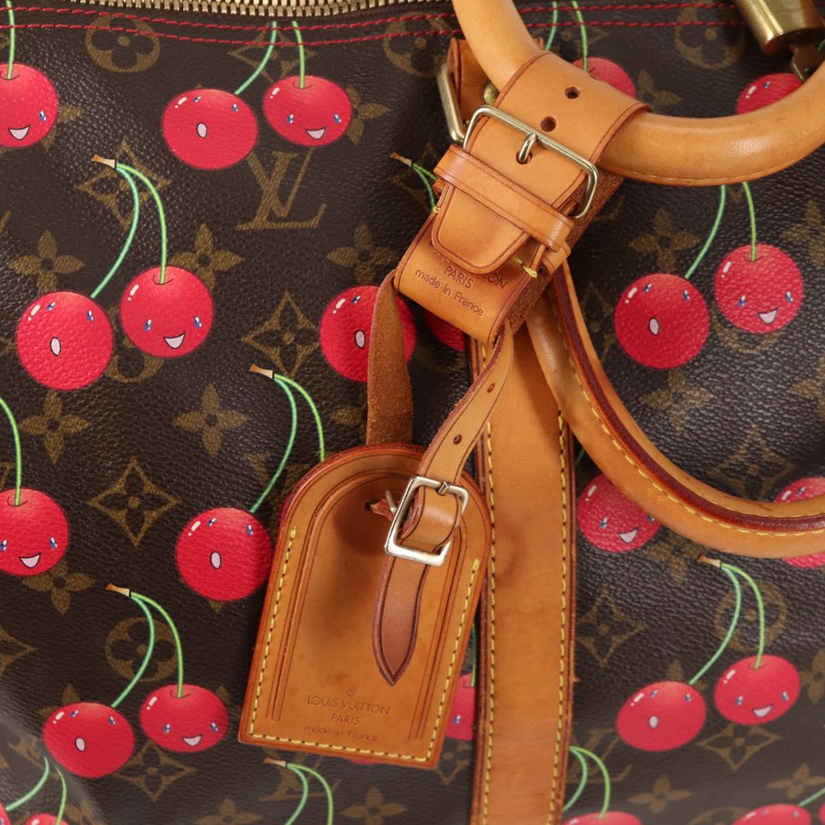 LOUIS VUITTON Monogram Cherry Keepall 45 Boston Bag M95011 LV Auth MX506V