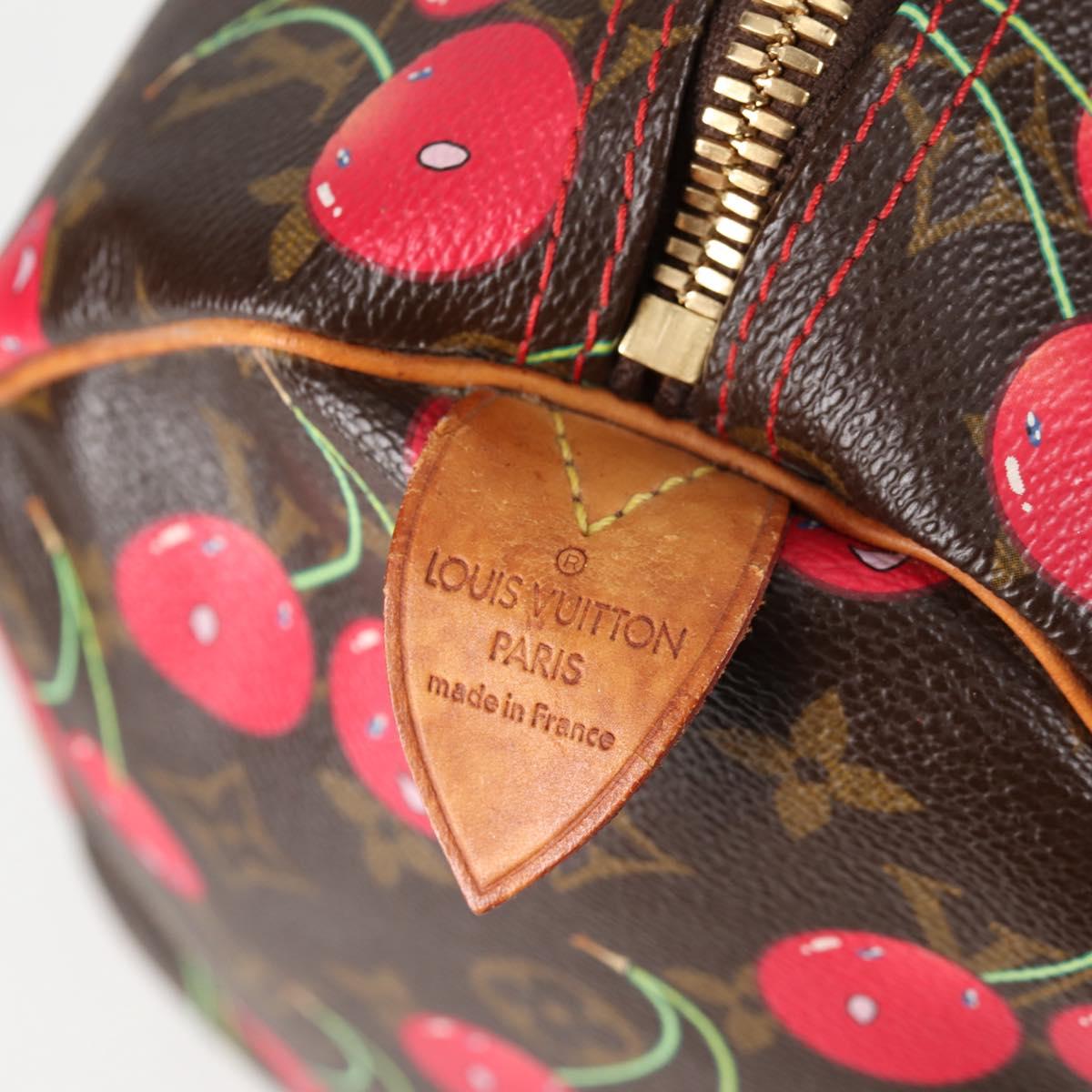 LOUIS VUITTON Monogram Cherry Keepall 45 Boston Bag M95011 LV Auth MX506V