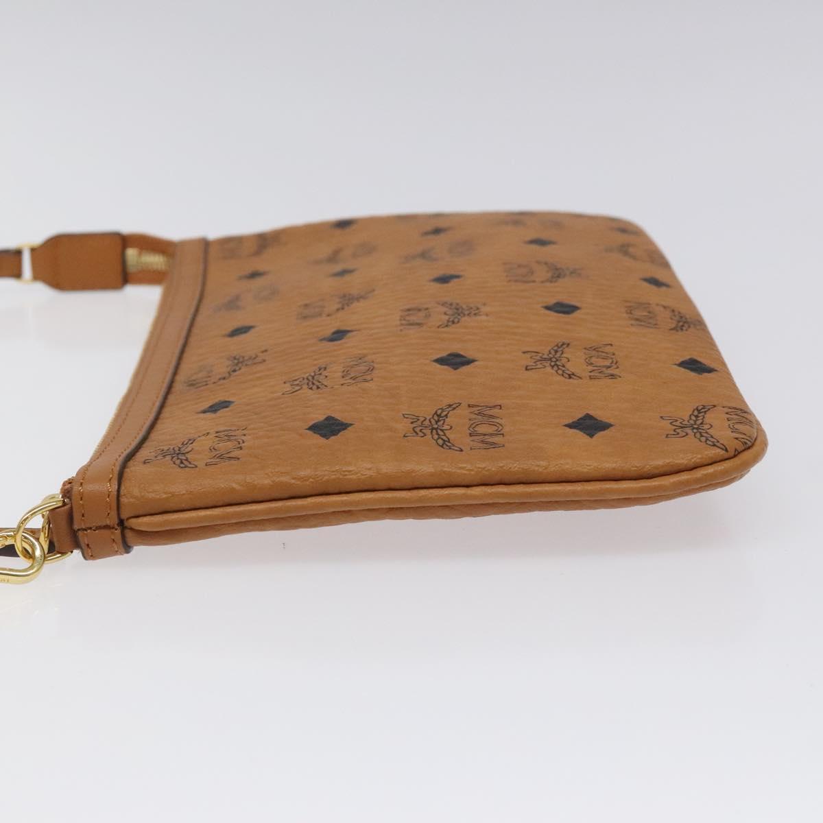 MCM Vicetos Logogram Accessory Pouch PVC Brown Auth MY027