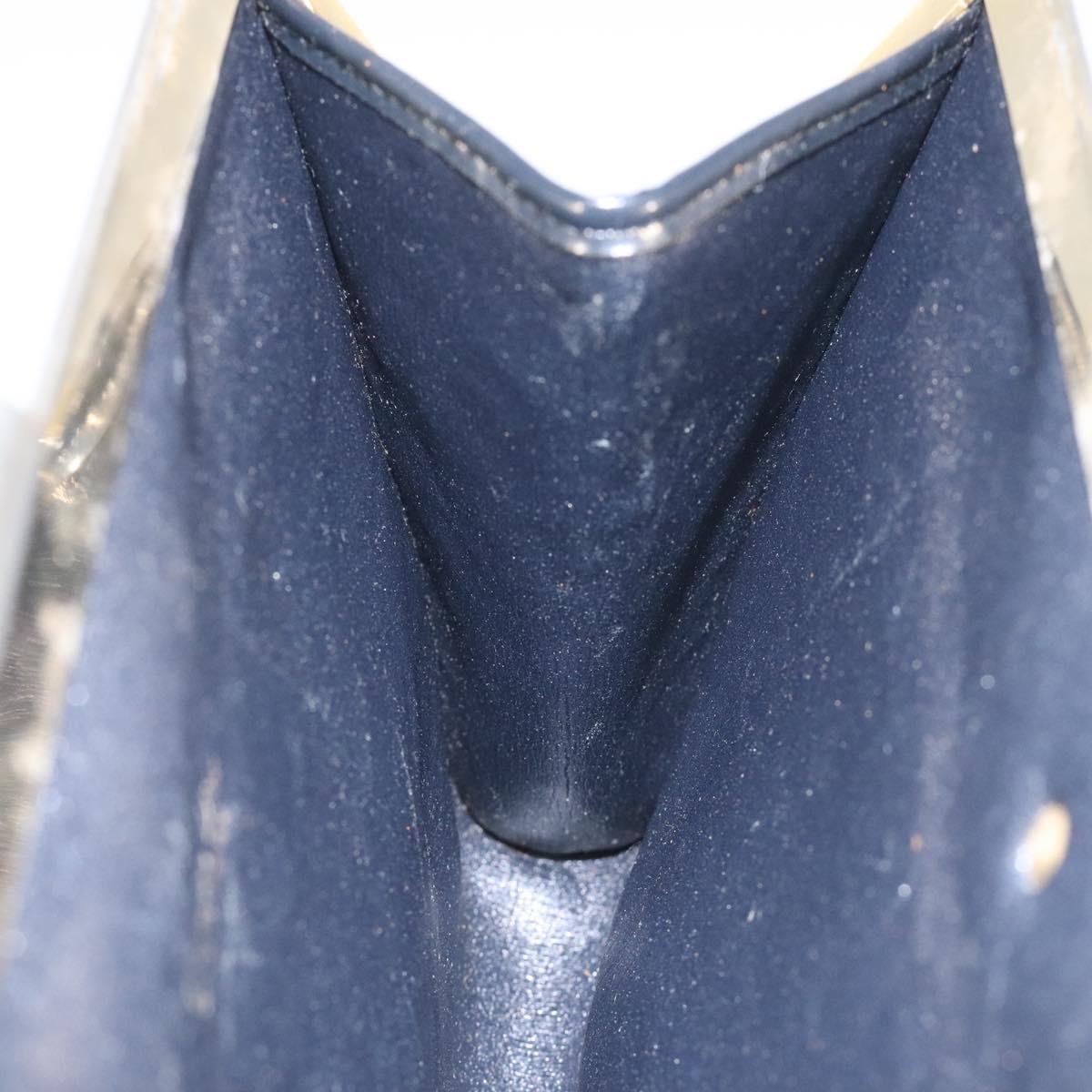 Christian Dior Trotter Canvas Clutch Bag Navy Gold Auth MY031