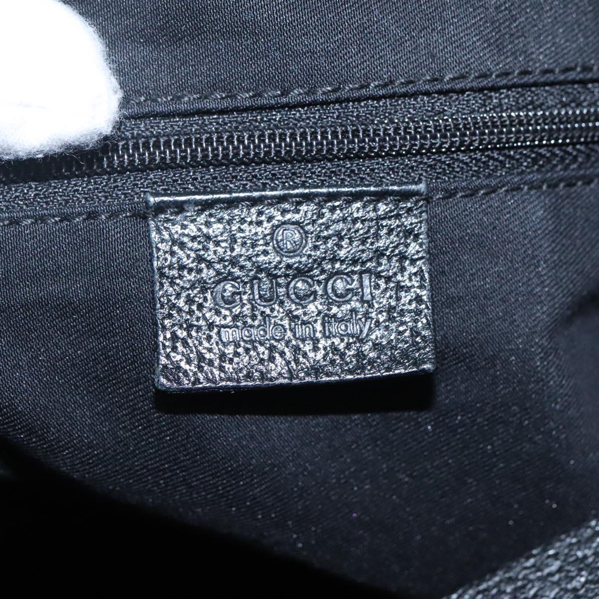 GUCCI GG Canvas Abbey Tote Bag Black Gold 130736 Auth MY039