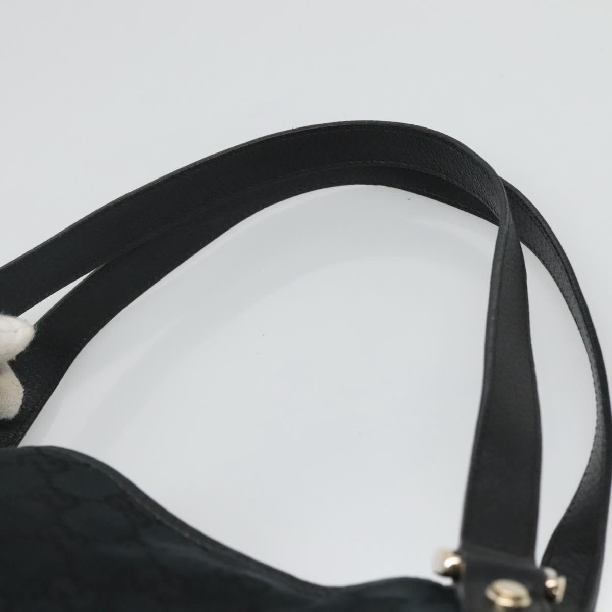 GUCCI GG Canvas Abbey Tote Bag Black Gold 130736 Auth MY039