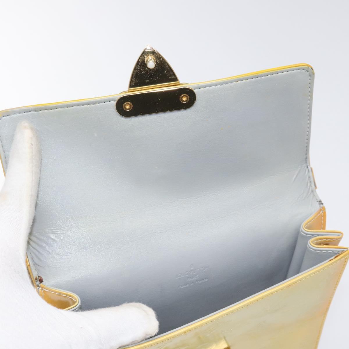 LOUIS VUITTON Monogram Vernis Spring Street Hand Bag Gris M91029 LV Auth MY048