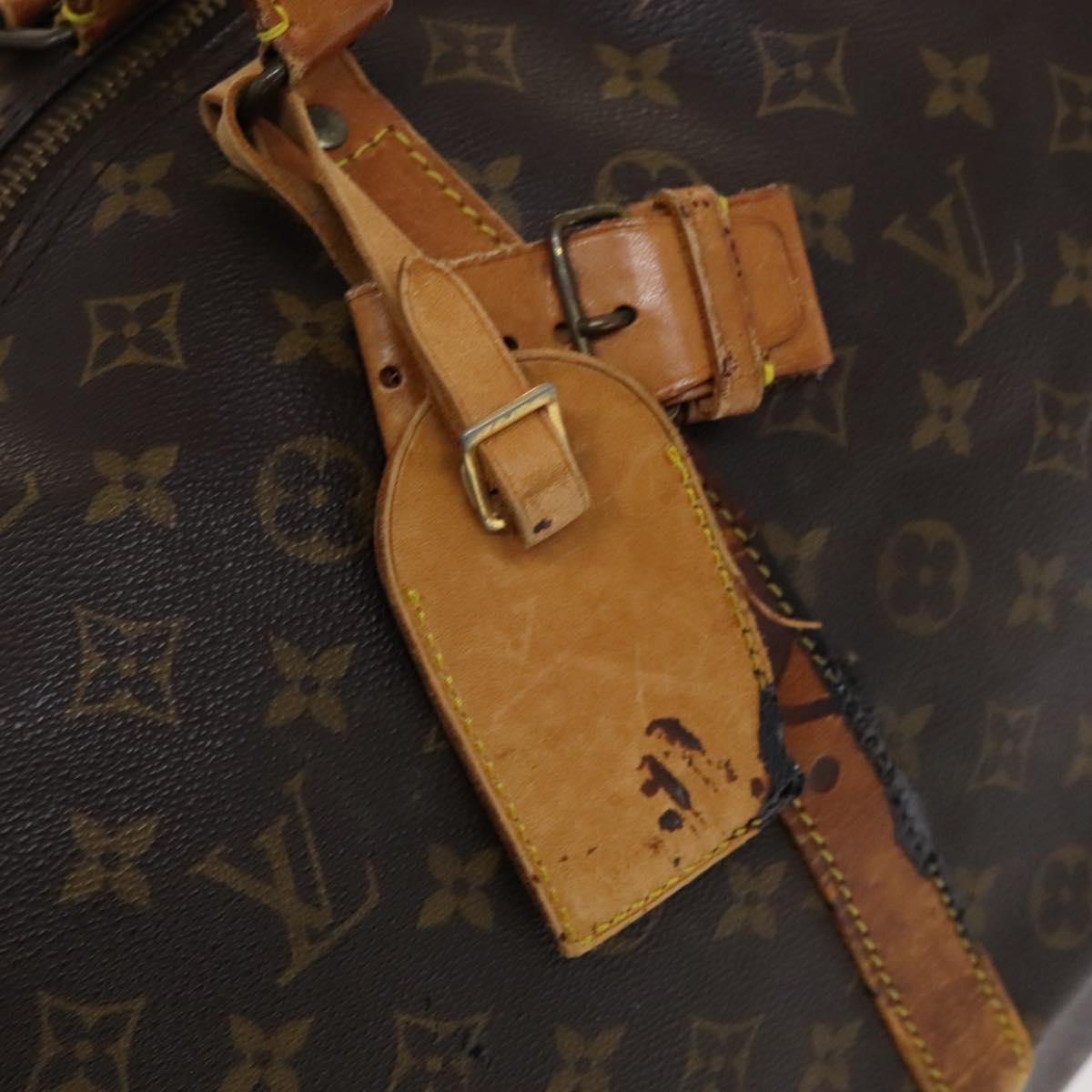 LOUIS VUITTON Monogram Keepall Bandouliere 60 Boston Bag M41412 LV Auth MY053