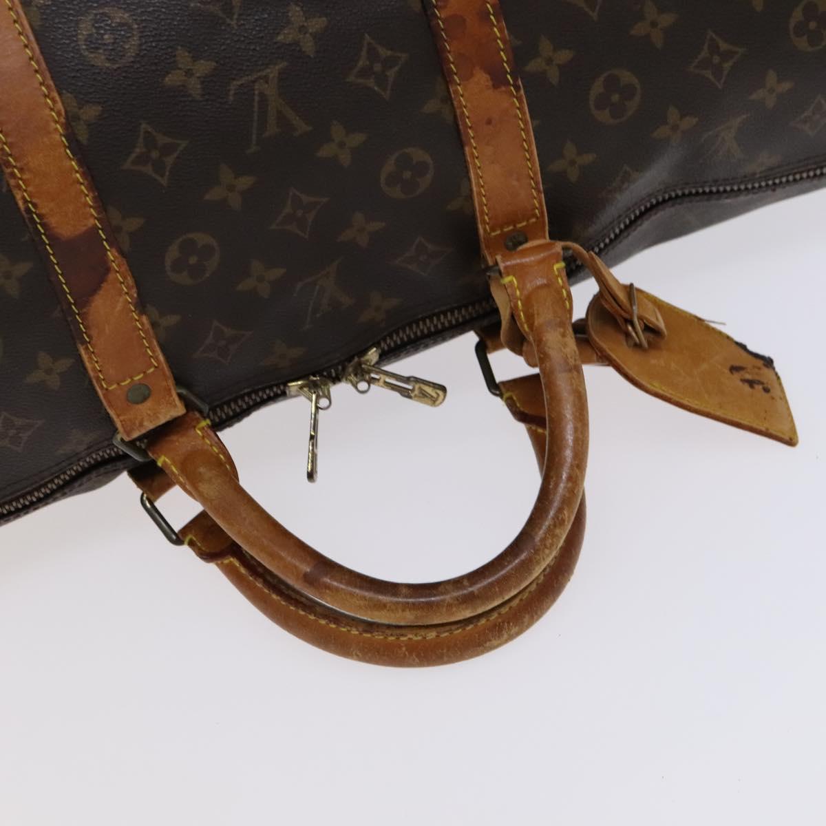 LOUIS VUITTON Monogram Keepall Bandouliere 60 Boston Bag M41412 LV Auth MY053