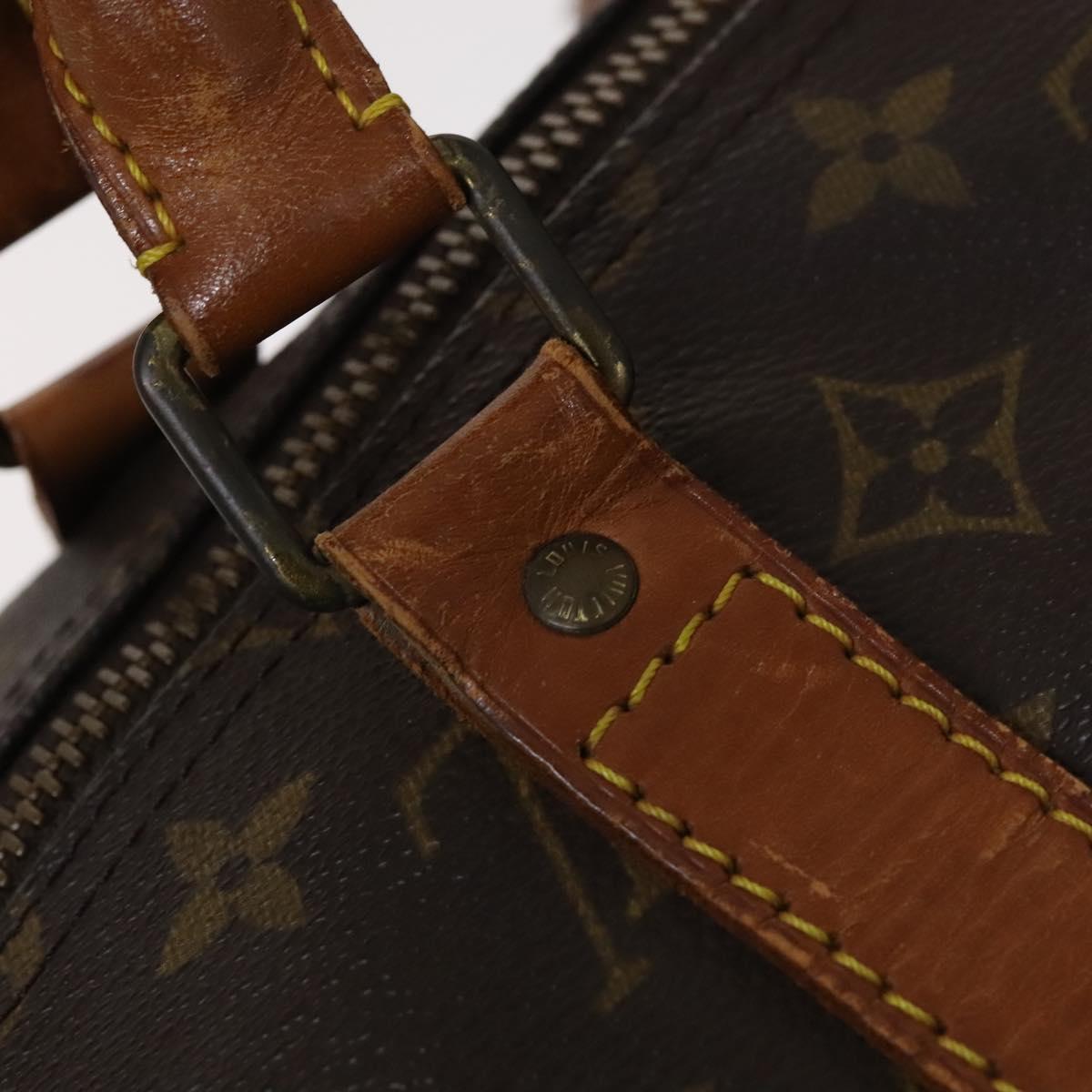 LOUIS VUITTON Monogram Keepall 55 Boston Bag M41424 LV Auth MY056