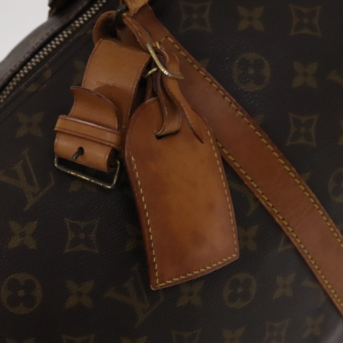 LOUIS VUITTON Monogram Keepall 55 Boston Bag M41424 LV Auth MY056