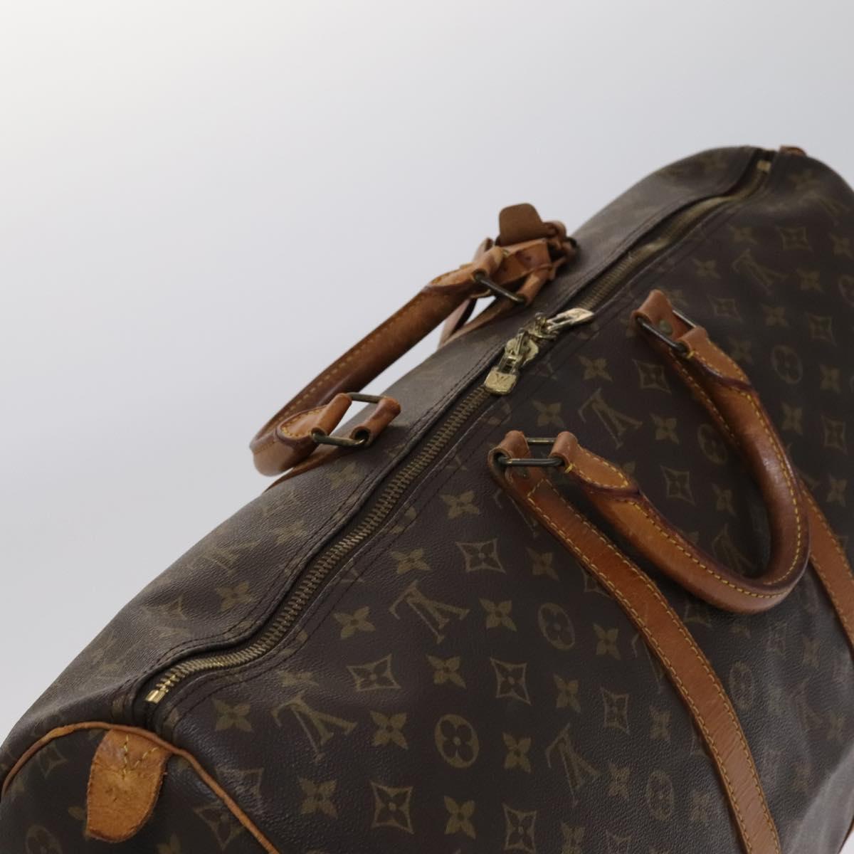 LOUIS VUITTON Monogram Keepall 55 Boston Bag M41424 LV Auth MY056