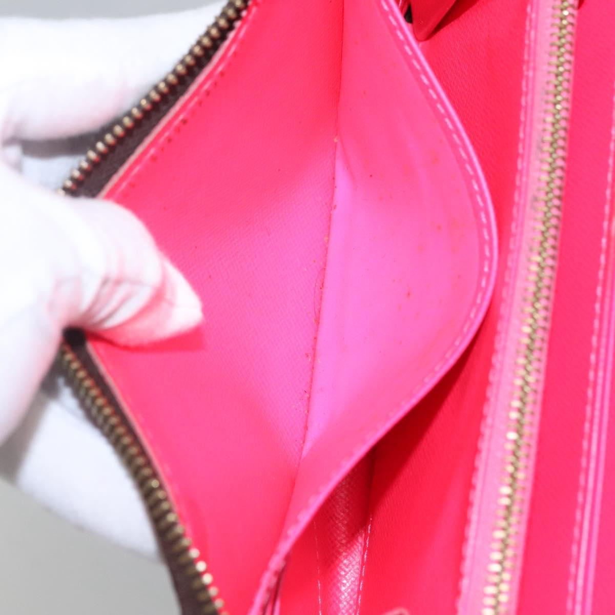 LOUIS VUITTON Monogram Graffiti Zippy Wallet Pink M93710 LV Auth MY064V
