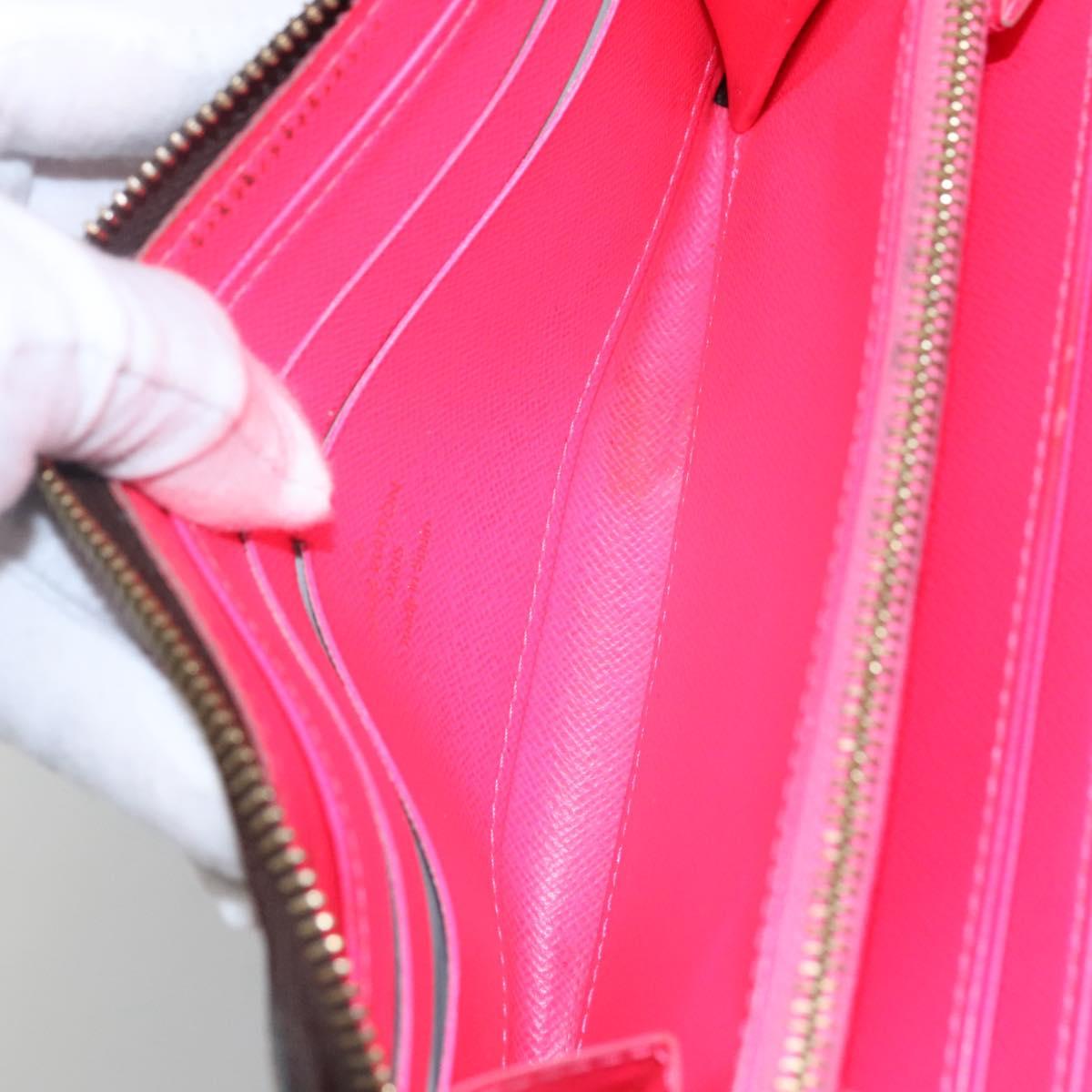 LOUIS VUITTON Monogram Graffiti Zippy Wallet Pink M93710 LV Auth MY064V