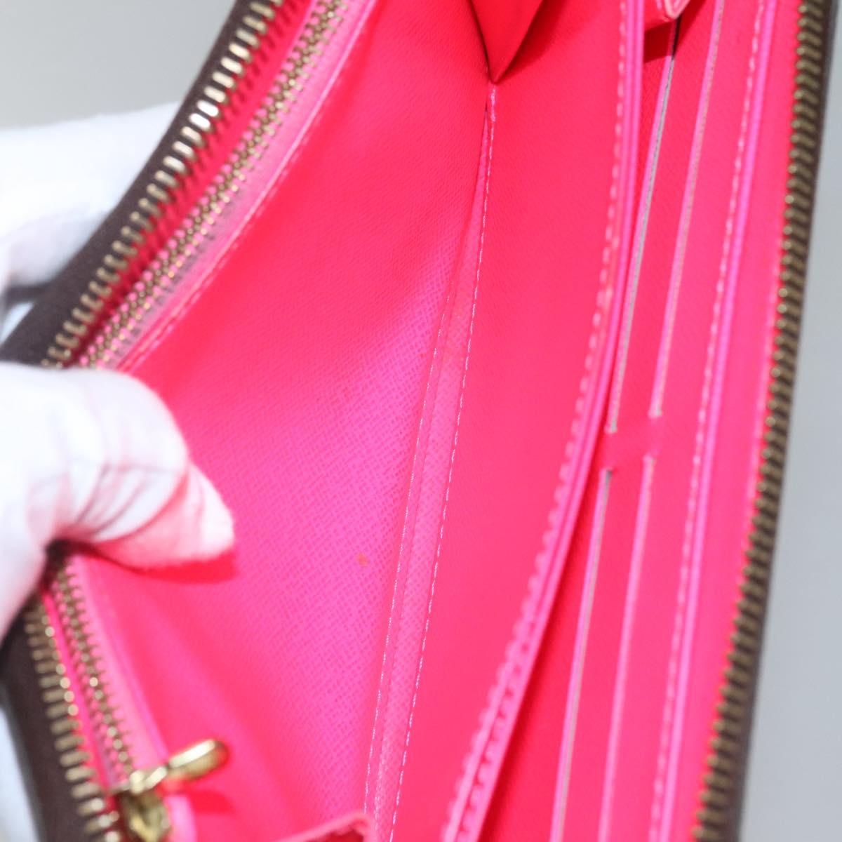 LOUIS VUITTON Monogram Graffiti Zippy Wallet Pink M93710 LV Auth MY064V