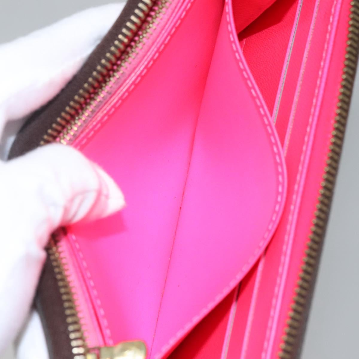 LOUIS VUITTON Monogram Graffiti Zippy Wallet Pink M93710 LV Auth MY064V
