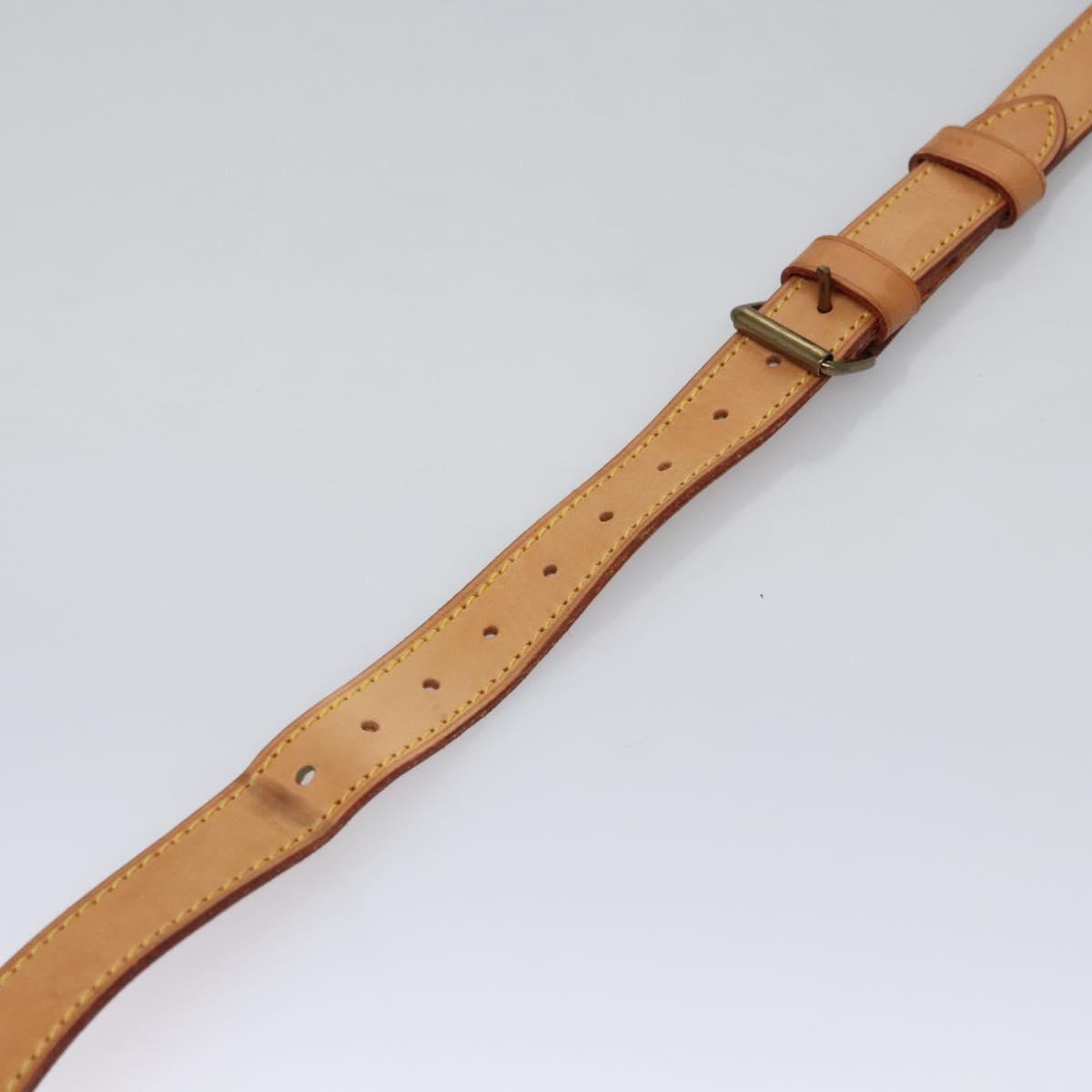 LOUIS VUITTON Adjustable Shoulder Strap Leather 36.2""-43.3"" Beige Auth MY075